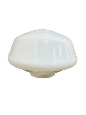 Vintage School Mushroom Shape White Glass Lamp Shade